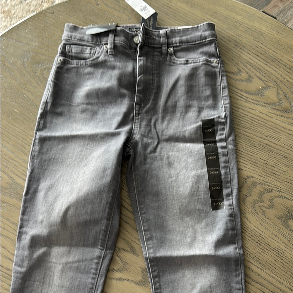 Banana Republic Gray Denim Jeans Women high rise skinny 24/00